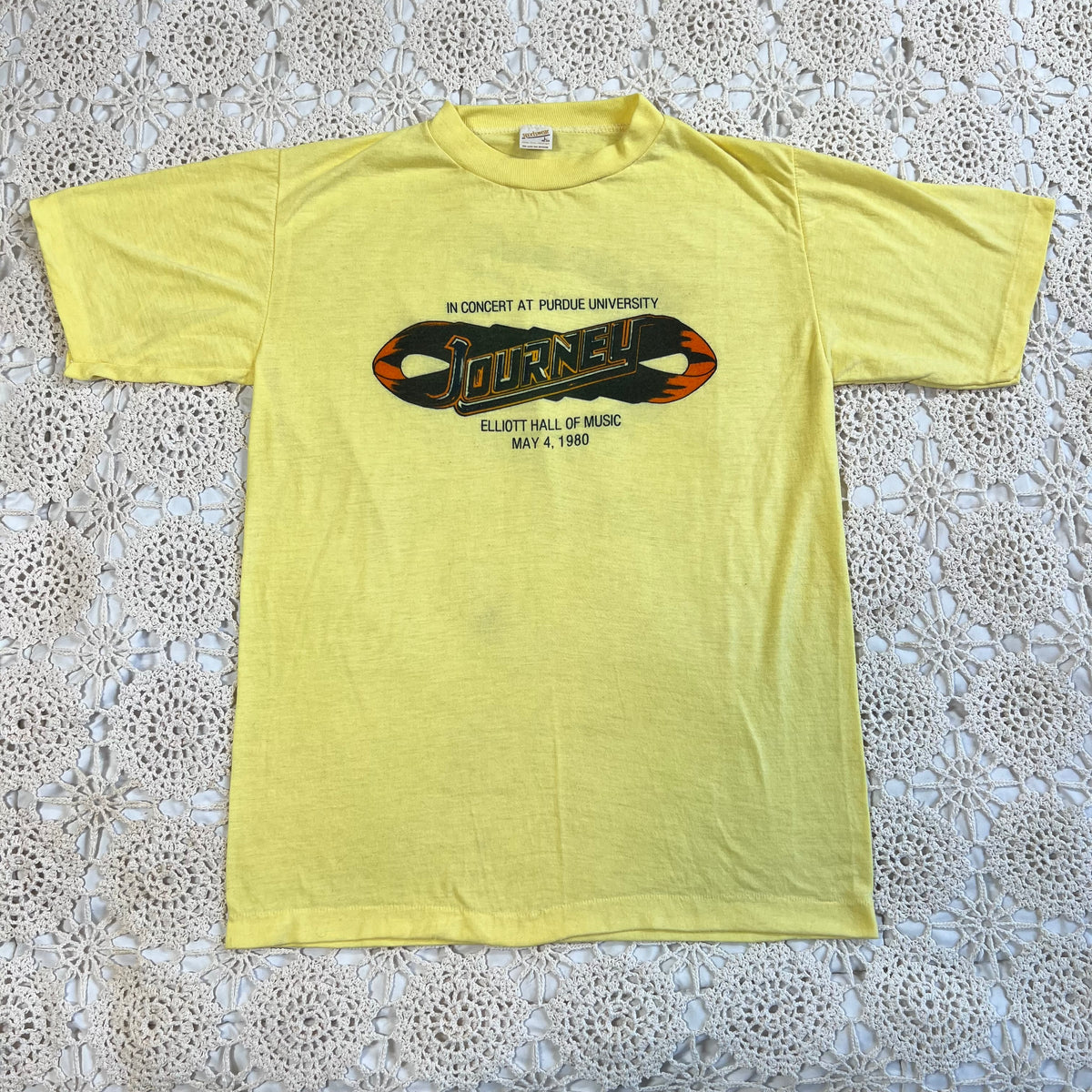 1980 Journey One Night Concert at Purdue University Tee L