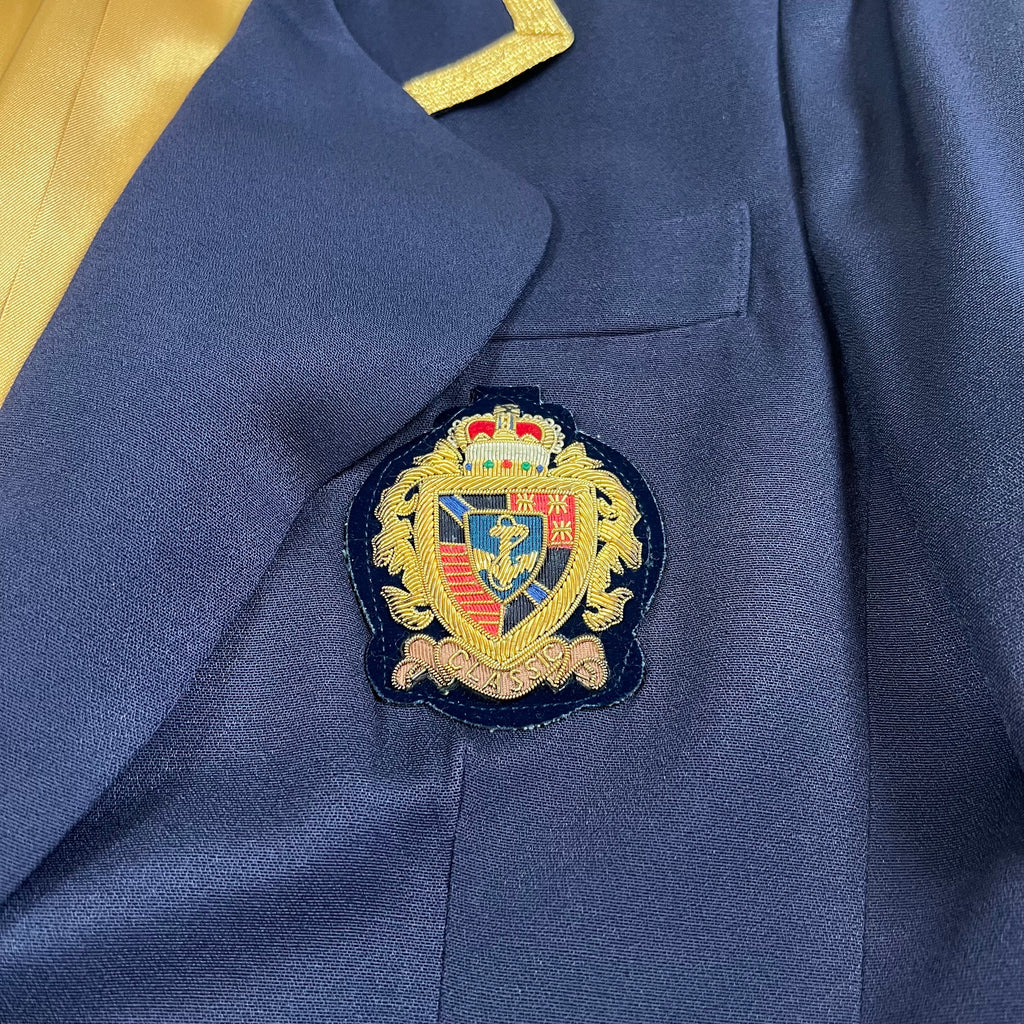 80s Deadstock Talk of the Walk Nautical Navy and Gold Blazer L