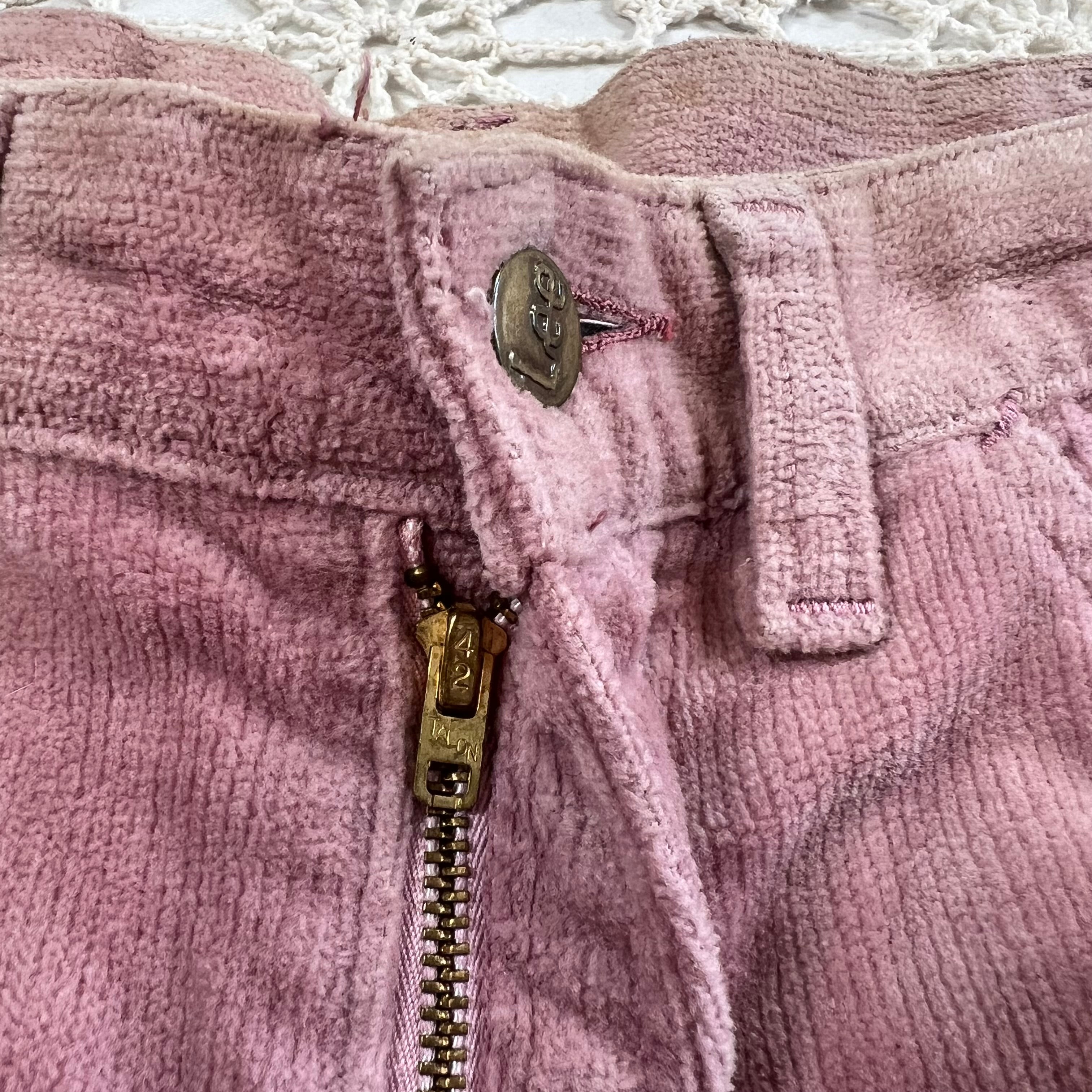 70s Lee Dusty Rose Corduroy Bell Bottoms Hollywood Costume House CRC 32x31.5”