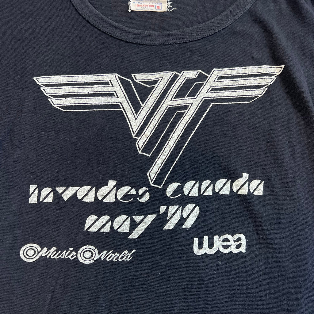 1979 Van Halen Invades Canada VH II Album Promotional Baby Tee S