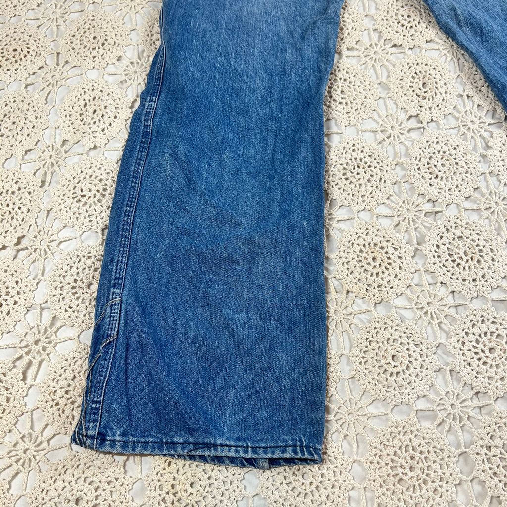 70s Sunburst Bellbottom Flare Jeans 34x31