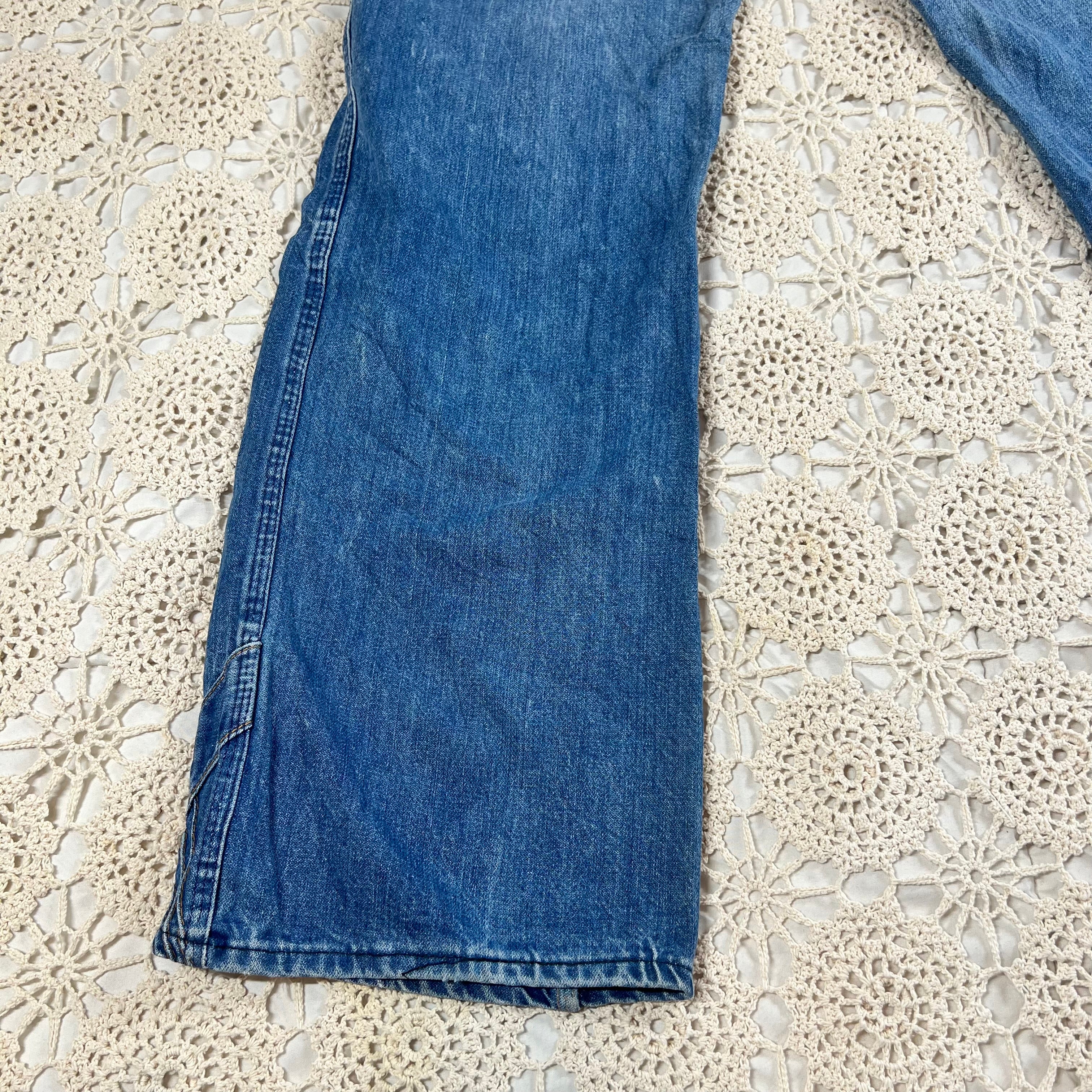 70s Sunburst Bellbottom Flare Jeans 34x31