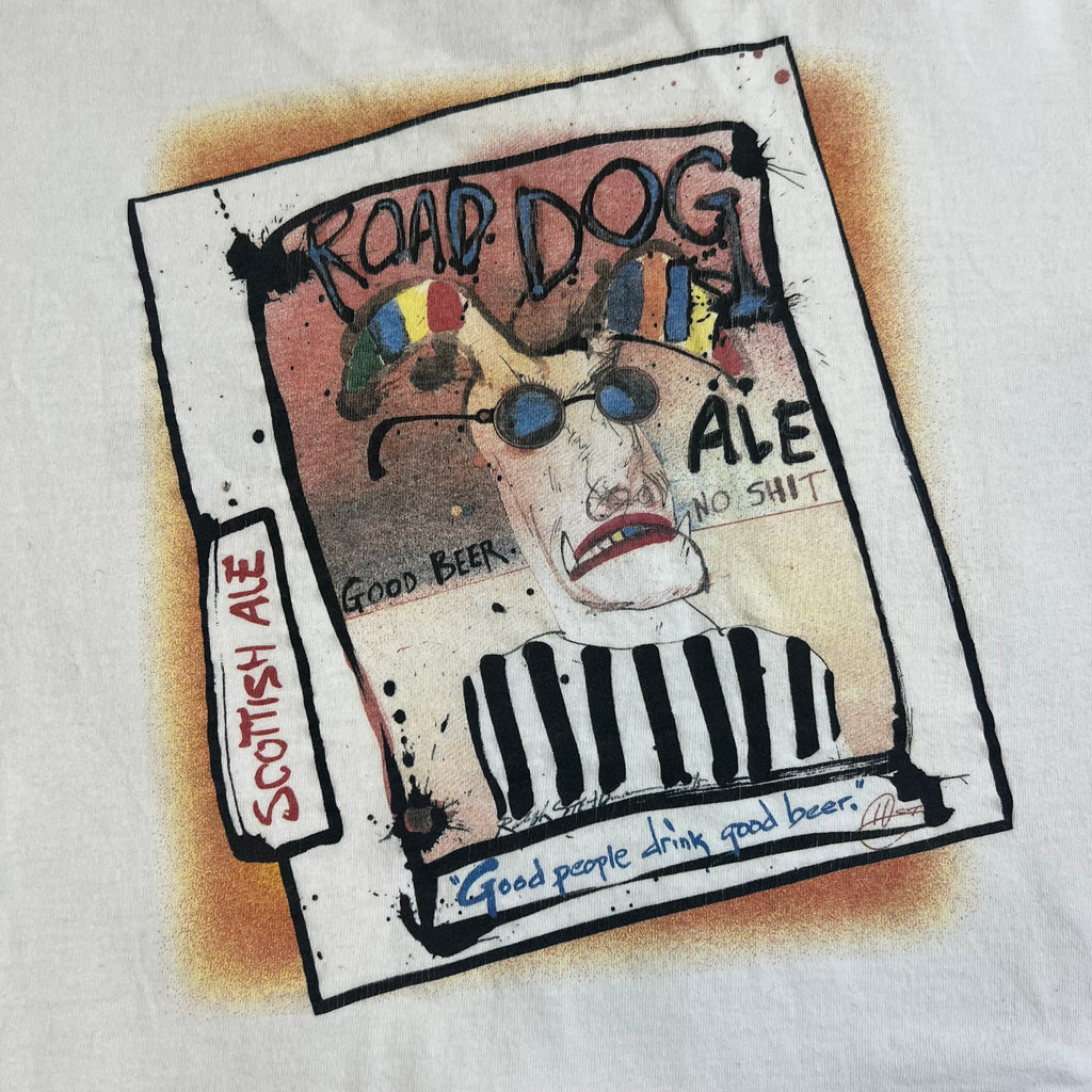 90s Ralph Steadman Road Dog Ale Art Tee XL