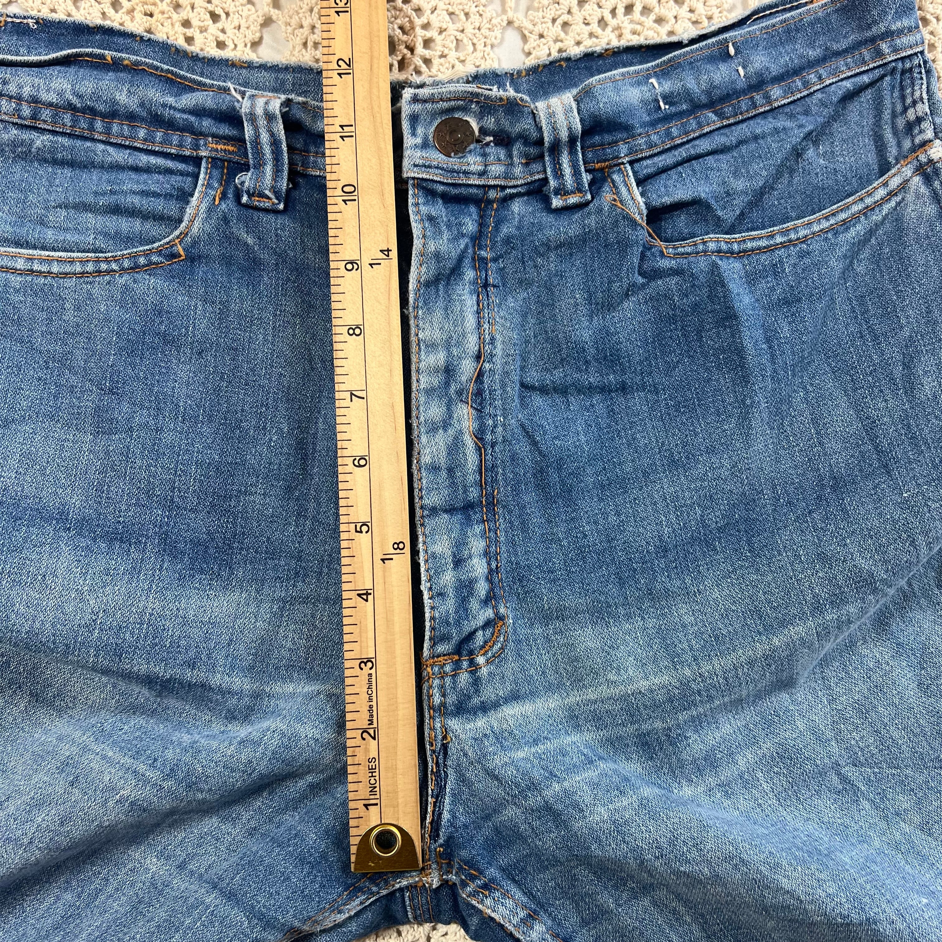 70s Sunburst Bellbottom Flare Jeans 34x31