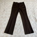 70s Deadstock Lee Chocolate Brown Flare Dress Pants 31x32.5