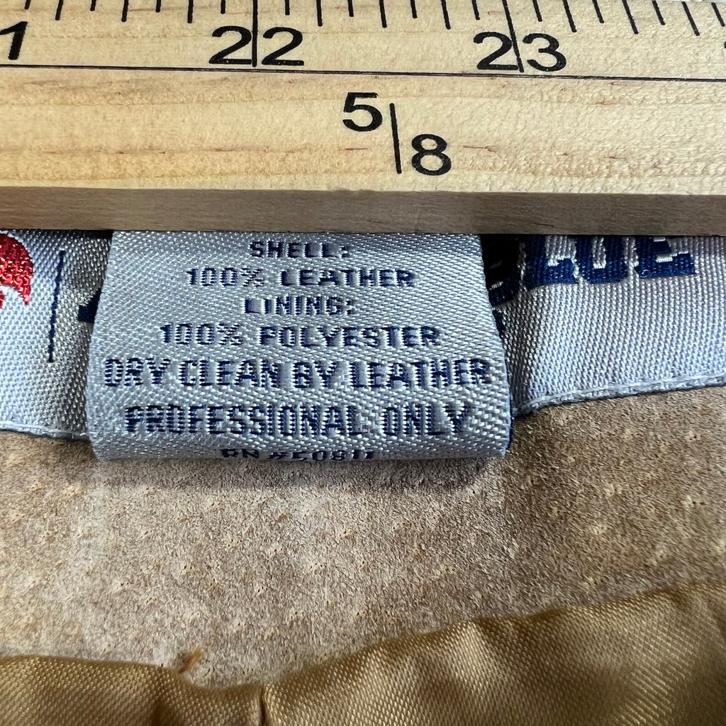 Y2K Anchor Blue Suede Bell Bottoms 7