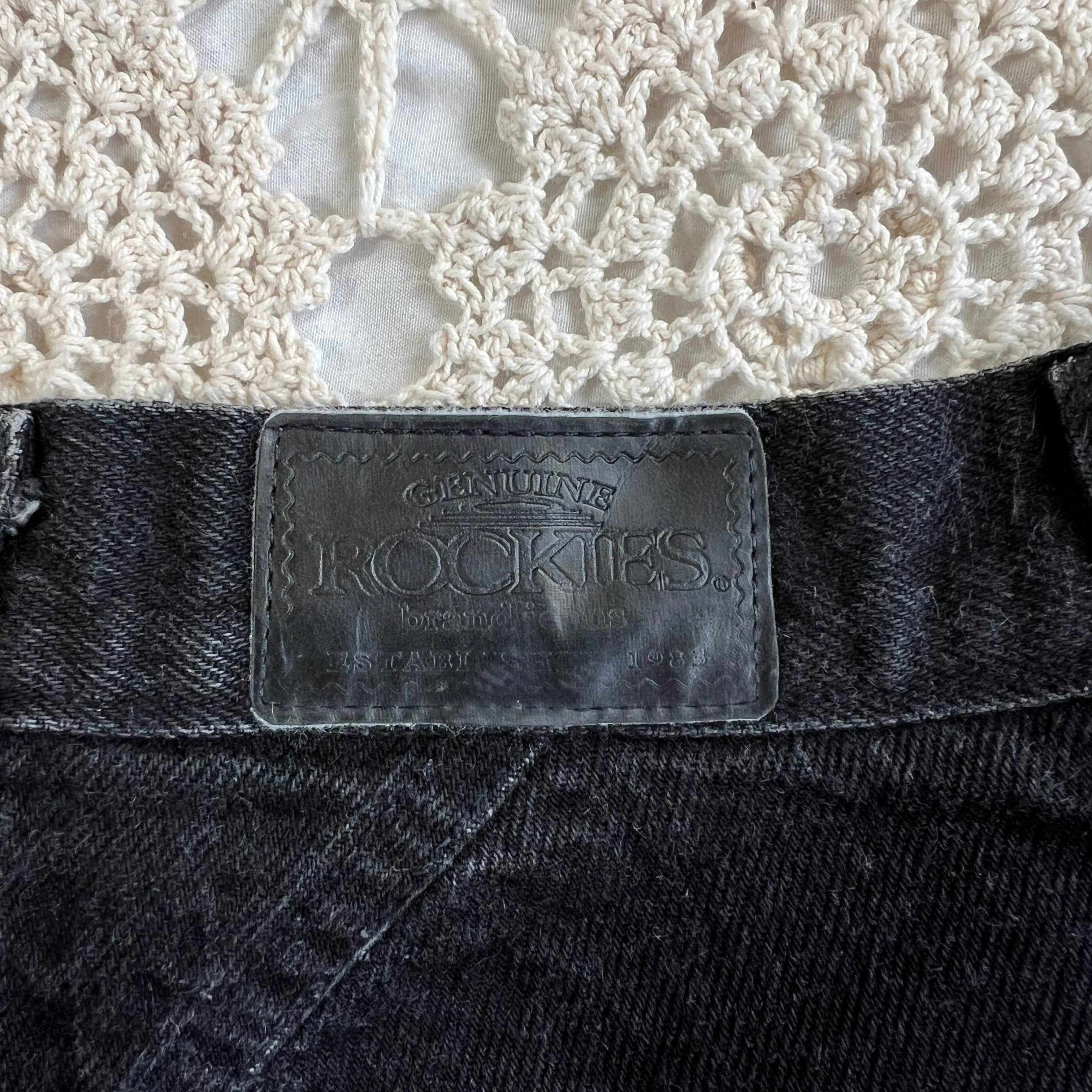 80s Rockies Black Tapered Jeans 25x36