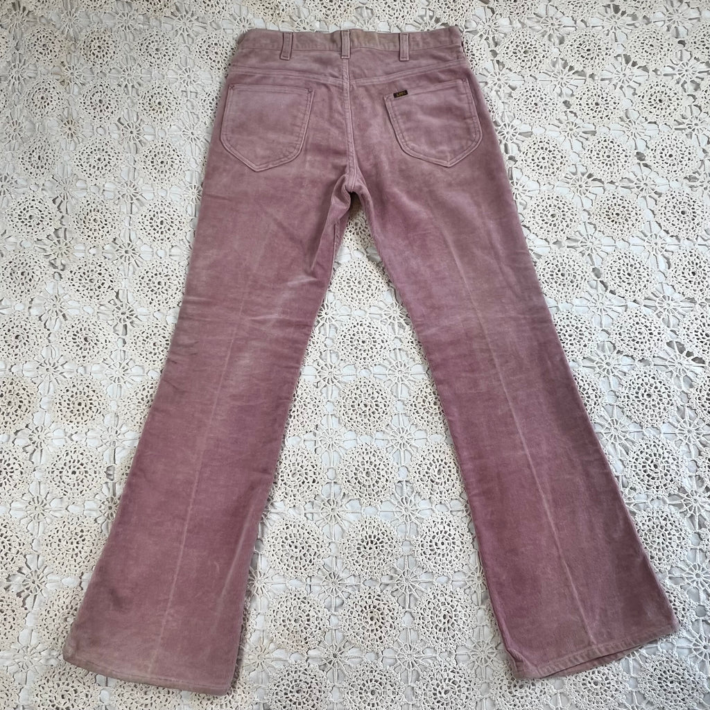 70s Lee Dusty Rose Corduroy Bell Bottoms Hollywood Costume House CRC 32x31.5”