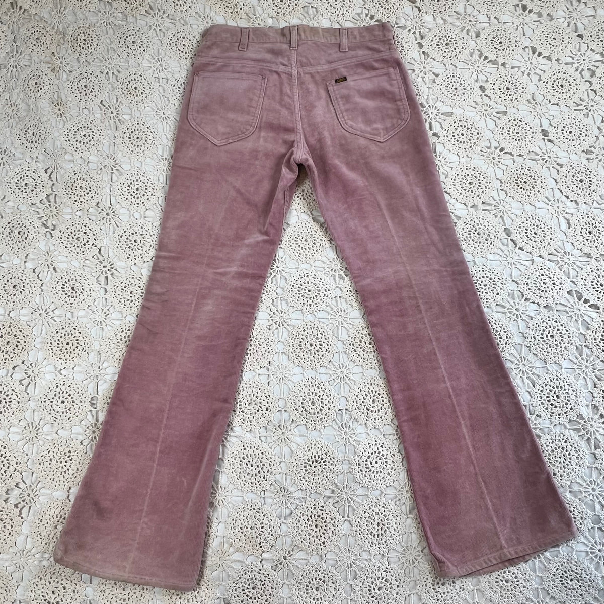 70s Lee Dusty Rose Corduroy Bell Bottoms Hollywood Costume House CRC 32x31.5”