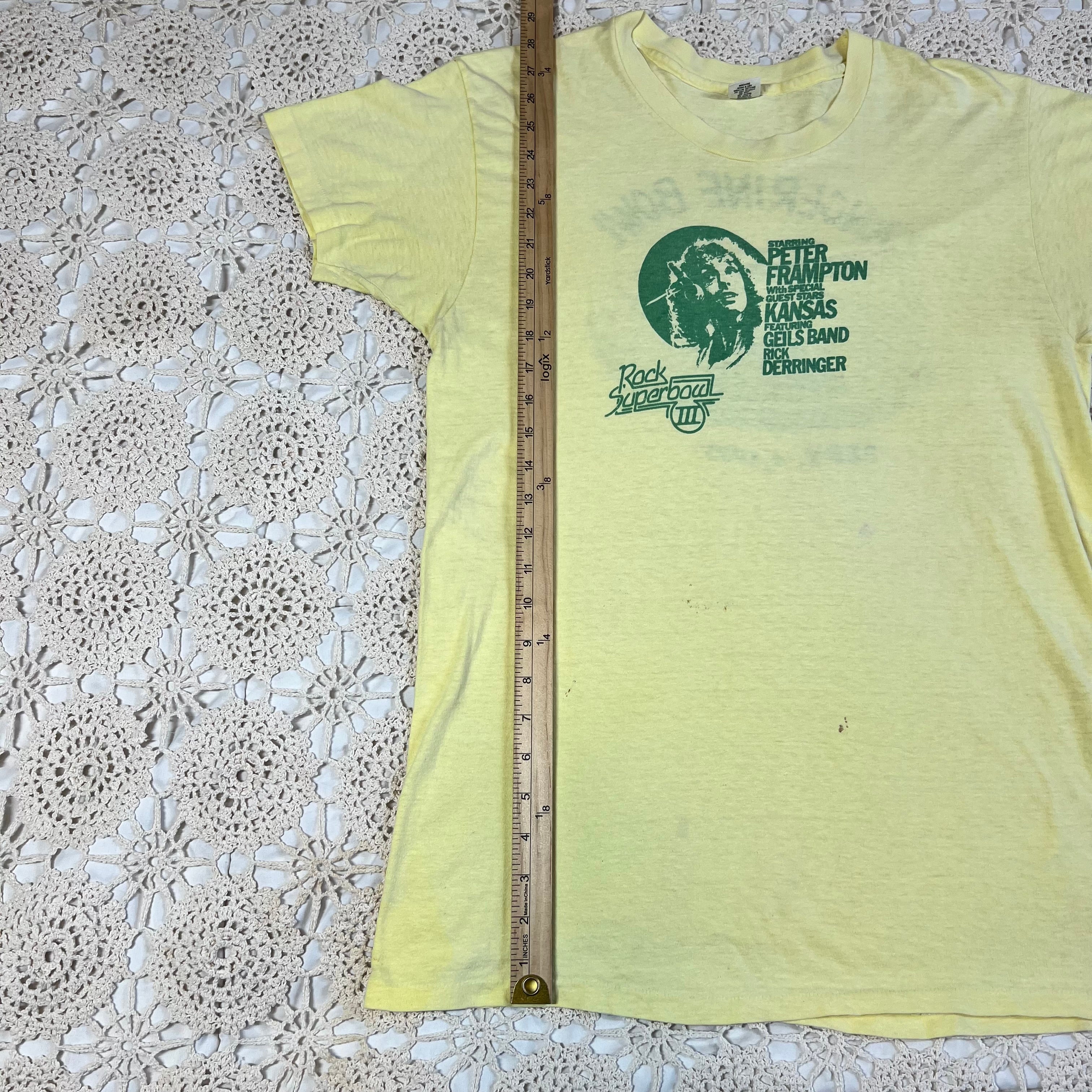 1977 Peter Frampton Tangerine Bowl Tee L
