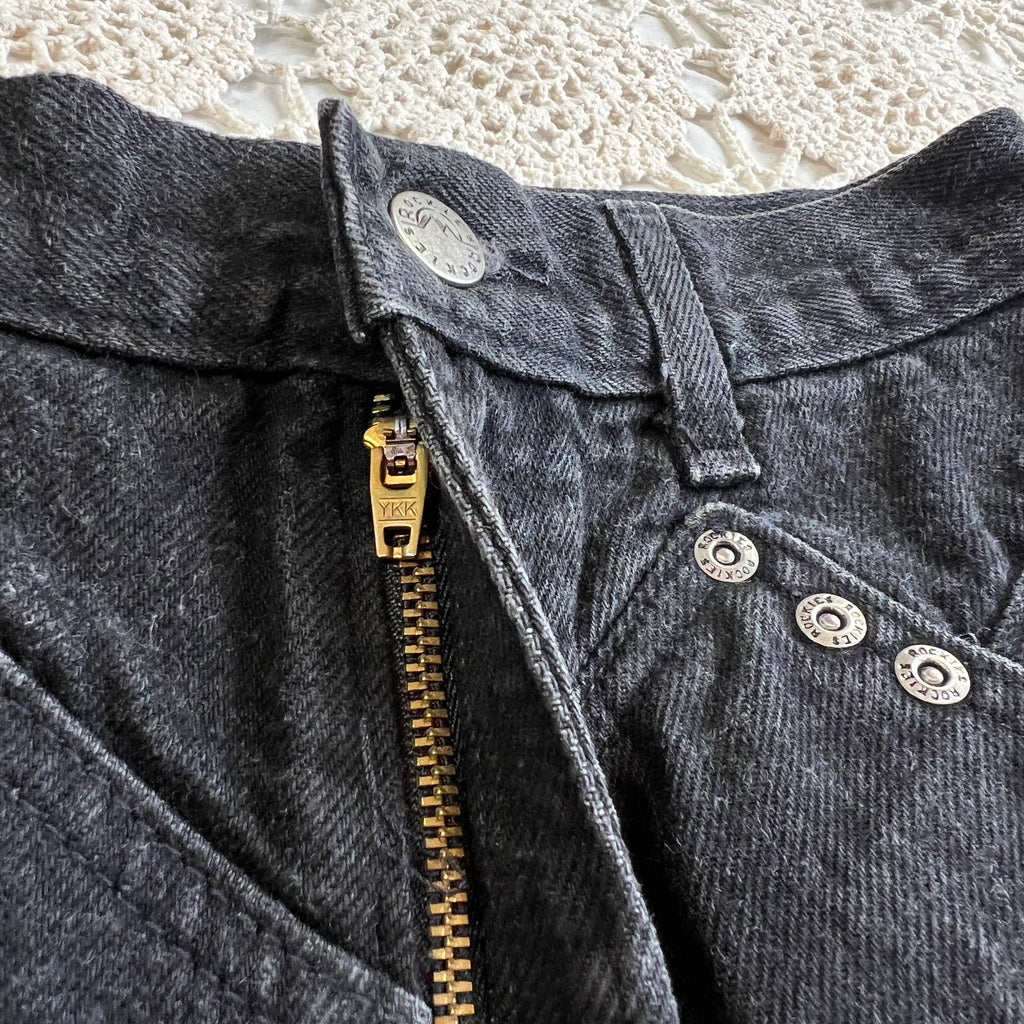 80s Rockies Black Tapered Jeans 25x36