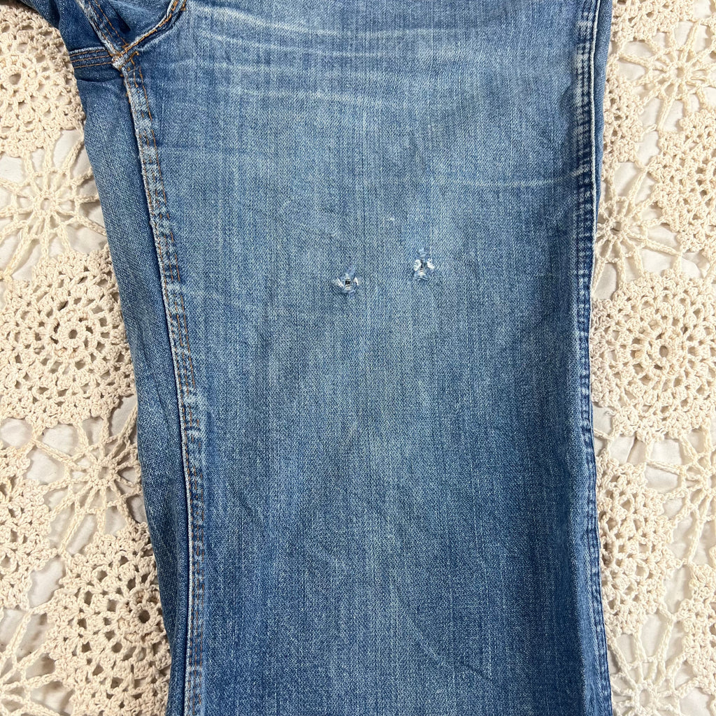 70s Sunburst Bellbottom Flare Jeans 34x31