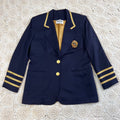 80s Deadstock Talk of the Walk Nautical Navy and Gold Blazer L