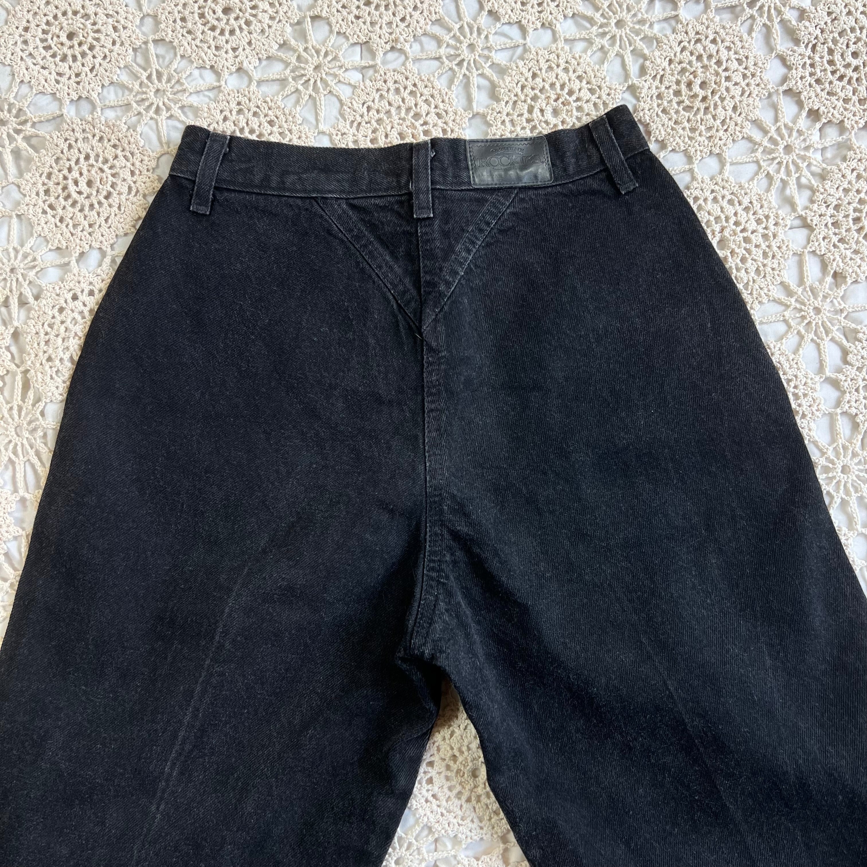 80s Rockies Black Tapered Jeans 25x36