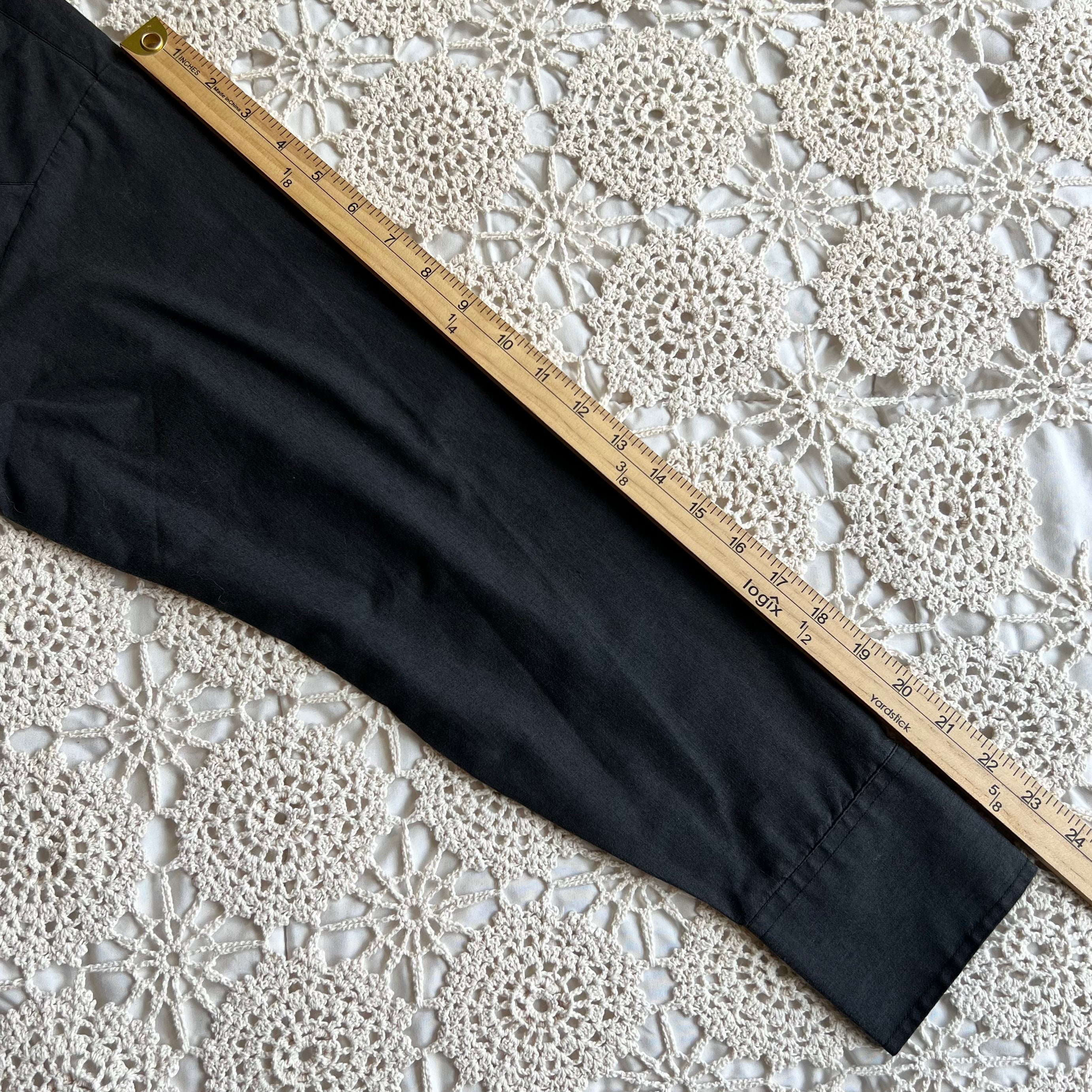 90s Plains Western Wear Black Pearl Snap XL