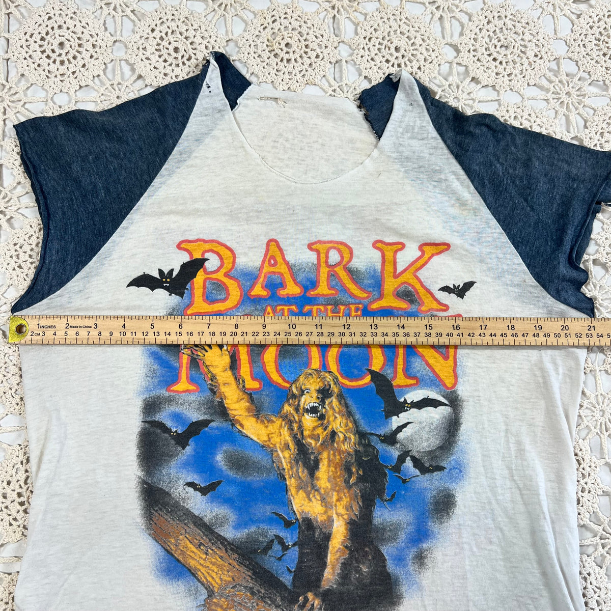 1984 Ozzy Osbourne Bark at the Moon Cut Off Tour Raglan M