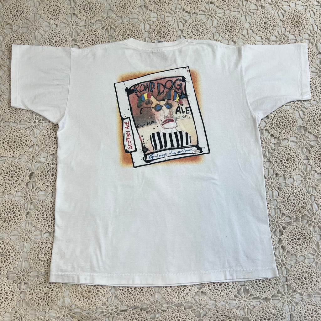 90s Ralph Steadman Road Dog Ale Art Tee XL