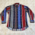 90s Wrangler Southwestern Aztec Stripe Western Button Up L/XL