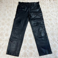 90s Xelement Straight Leg Baggy Leather Biker Pants 36x32
