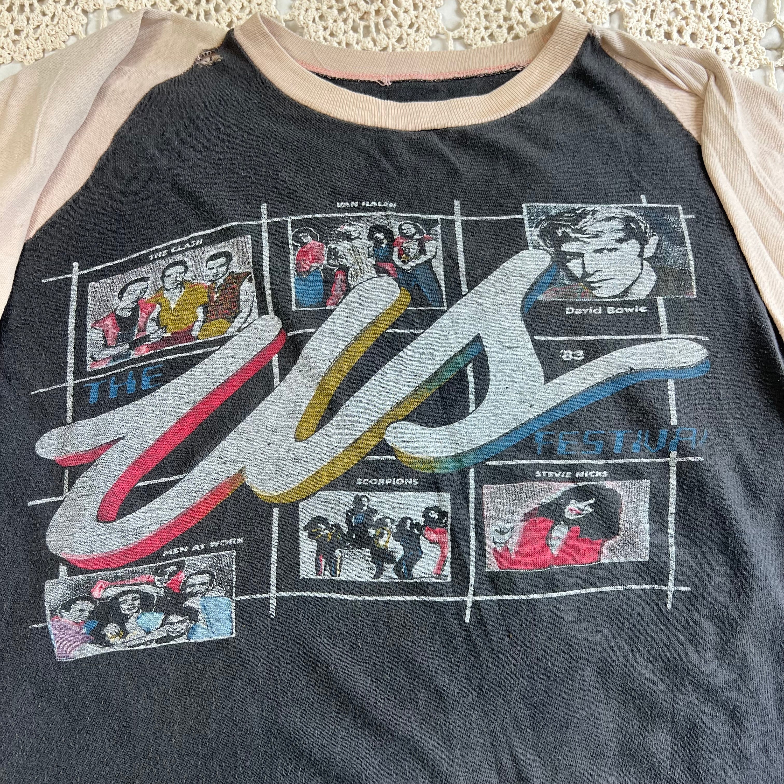 1983 Rare Bootleg Us Festival Raglan Shirt M/L
