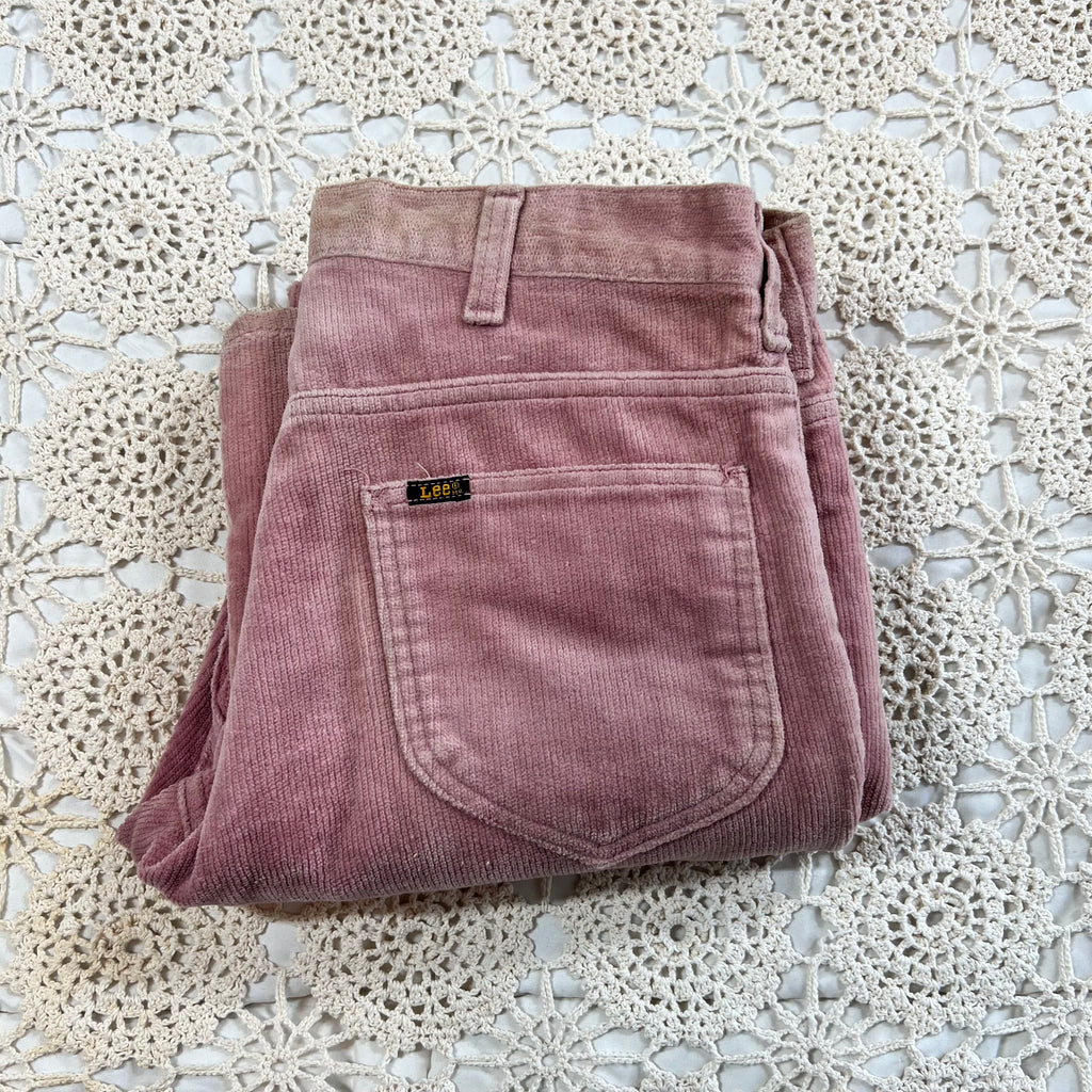 70s Lee Dusty Rose Corduroy Bell Bottoms Hollywood Costume House CRC 32x31.5”