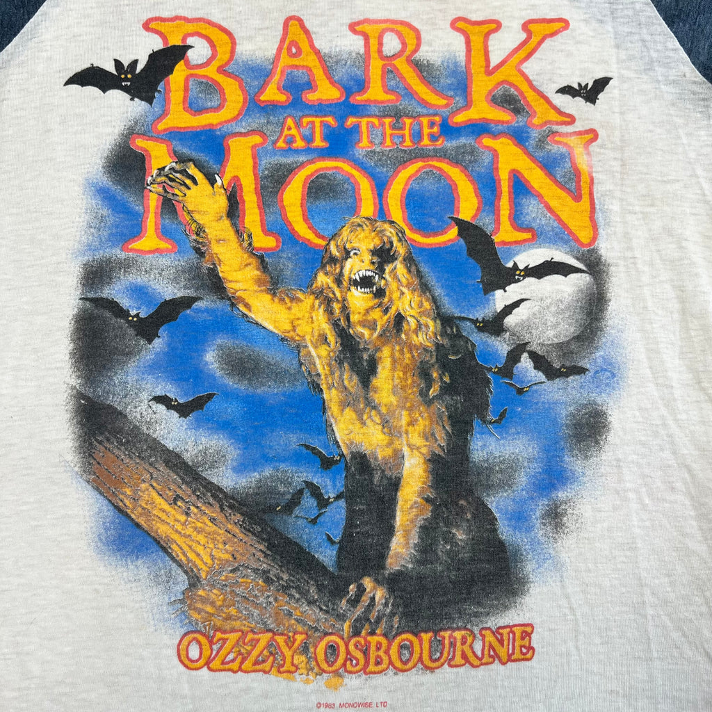 1984 Ozzy Osbourne Bark at the Moon Cut Off Tour Raglan M
