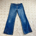 70s Sunburst Bellbottom Flare Jeans 34x31