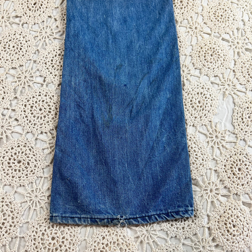 70s Sunburst Bellbottom Flare Jeans 34x31