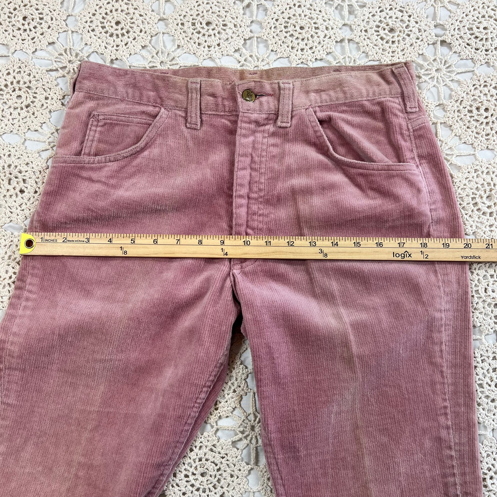 70s Lee Dusty Rose Corduroy Bell Bottoms Hollywood Costume House CRC 32x31.5”