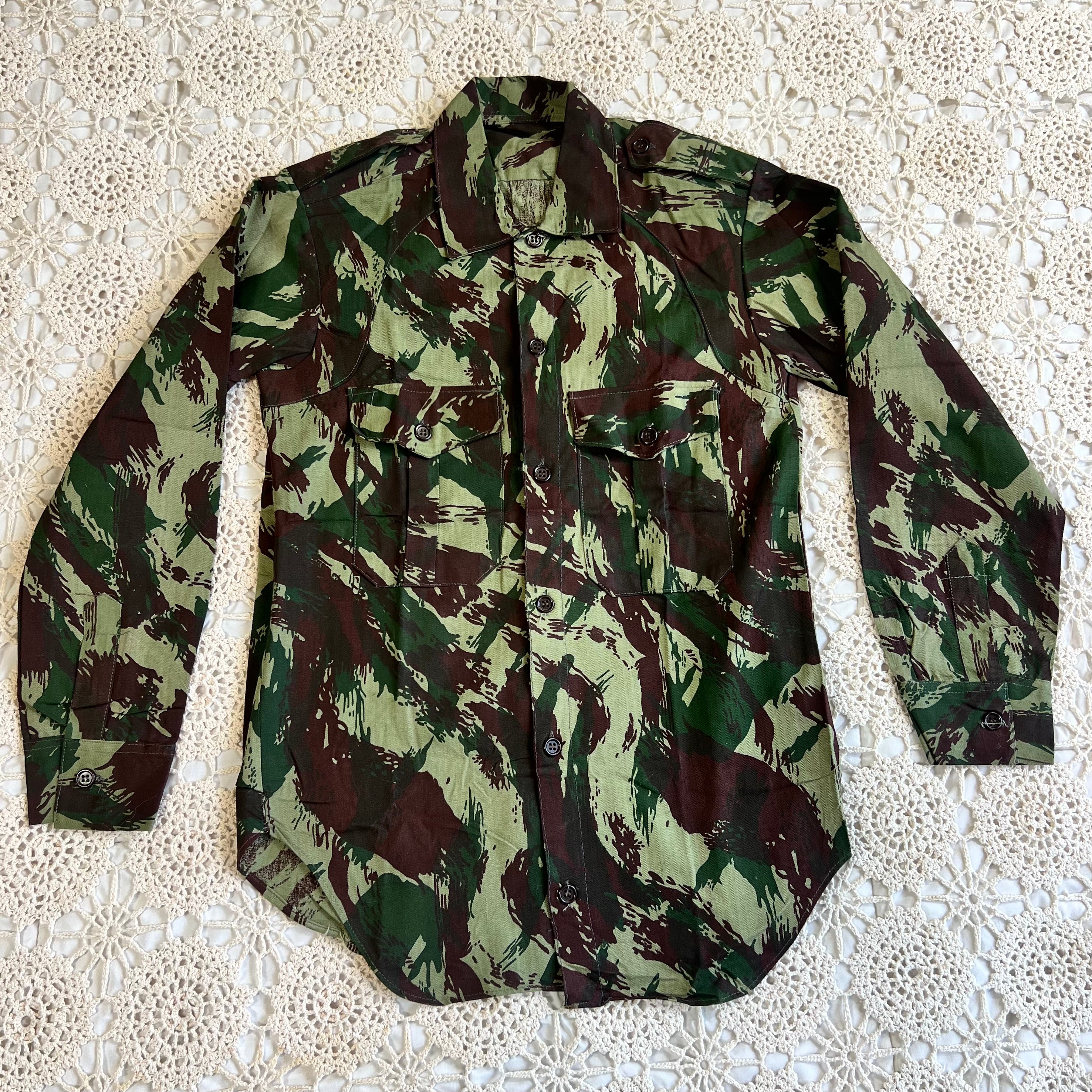 70s Portuguese Lizard Camo Field Shirt S