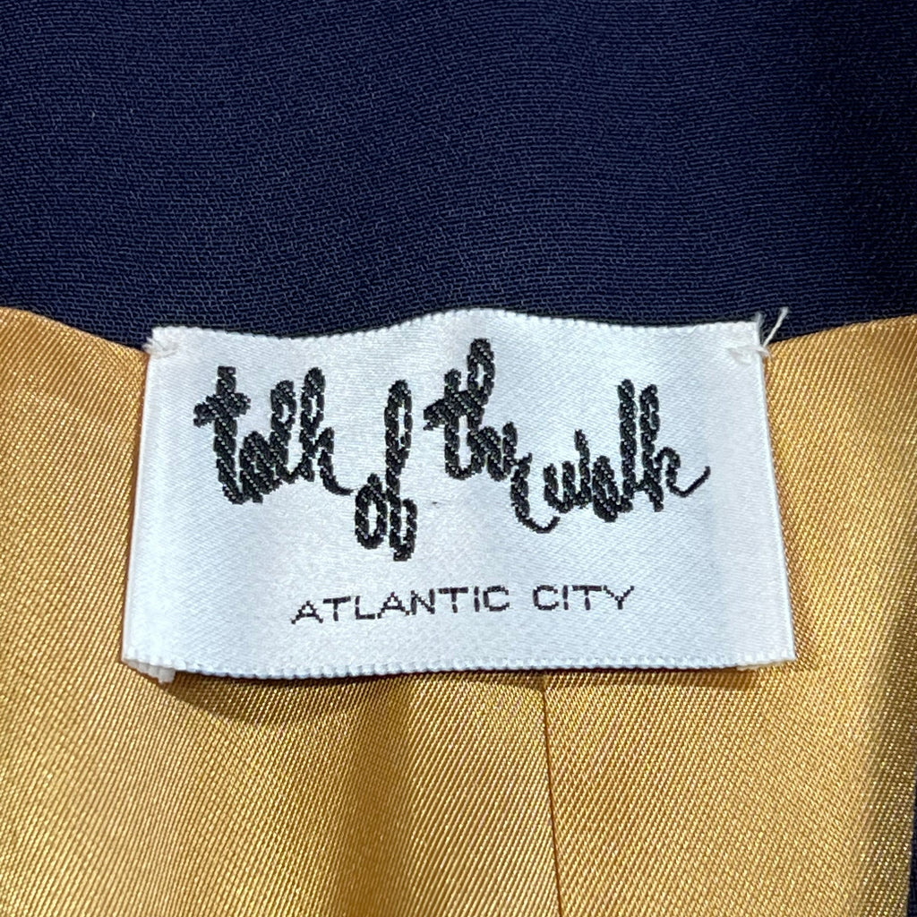80s Deadstock Talk of the Walk Nautical Navy and Gold Blazer L