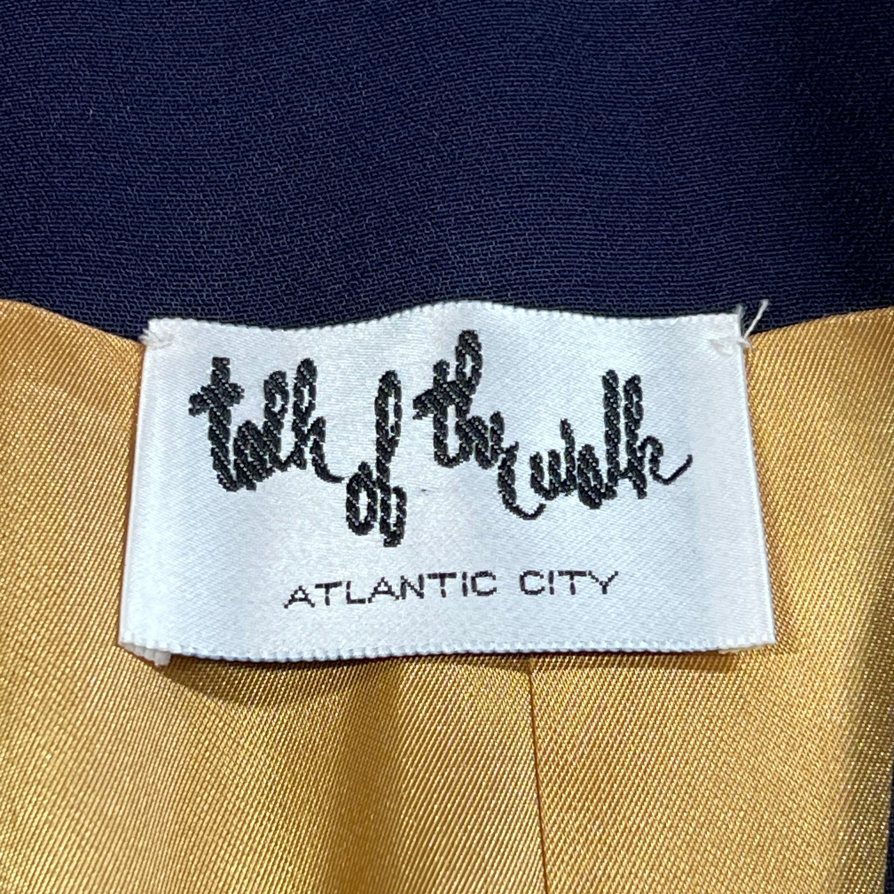 80s Deadstock Talk of the Walk Nautical Navy and Gold Blazer L