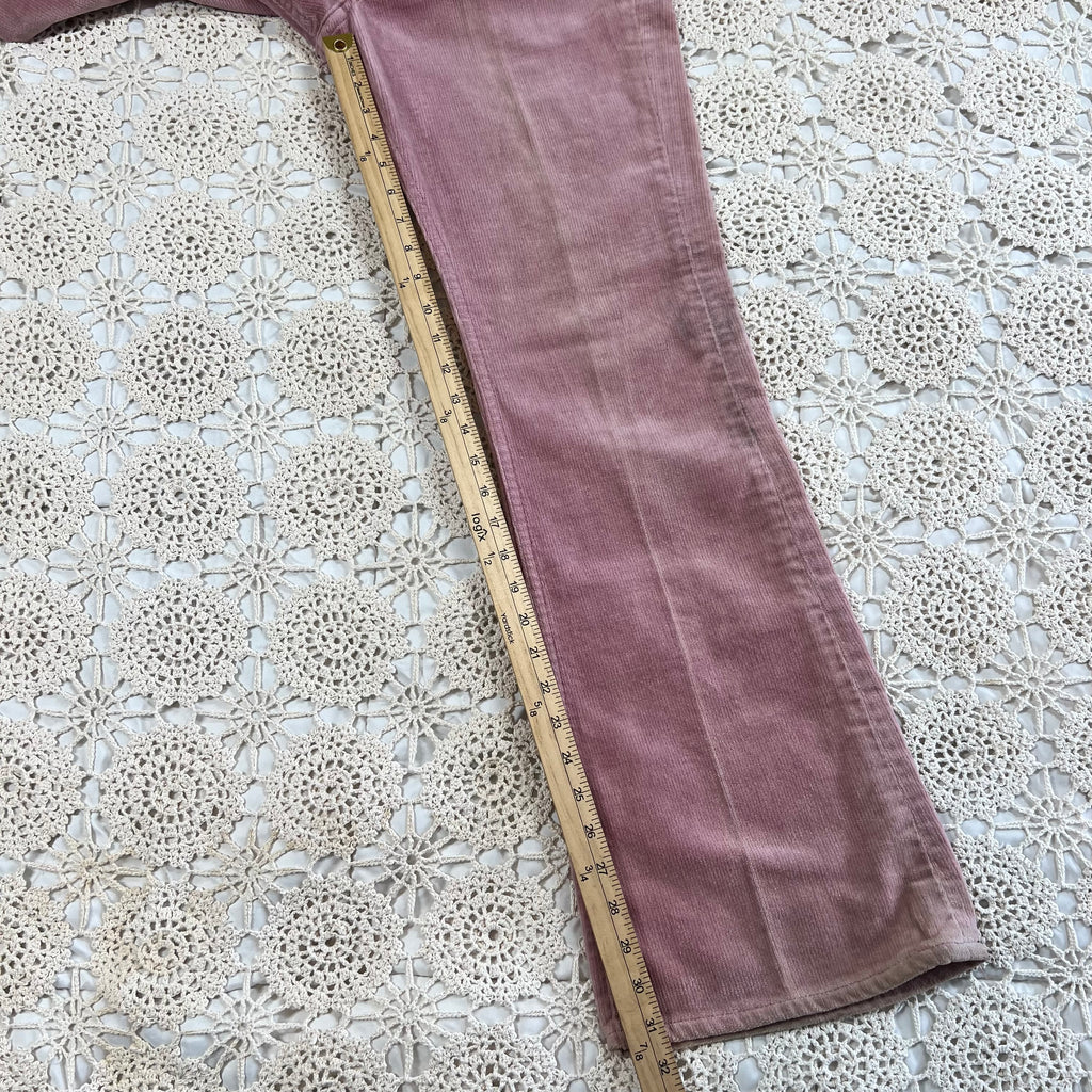 70s Lee Dusty Rose Corduroy Bell Bottoms Hollywood Costume House CRC 32x31.5”
