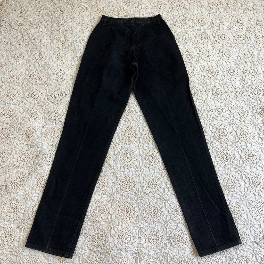 80s Rockies Black Tapered Jeans 25x36