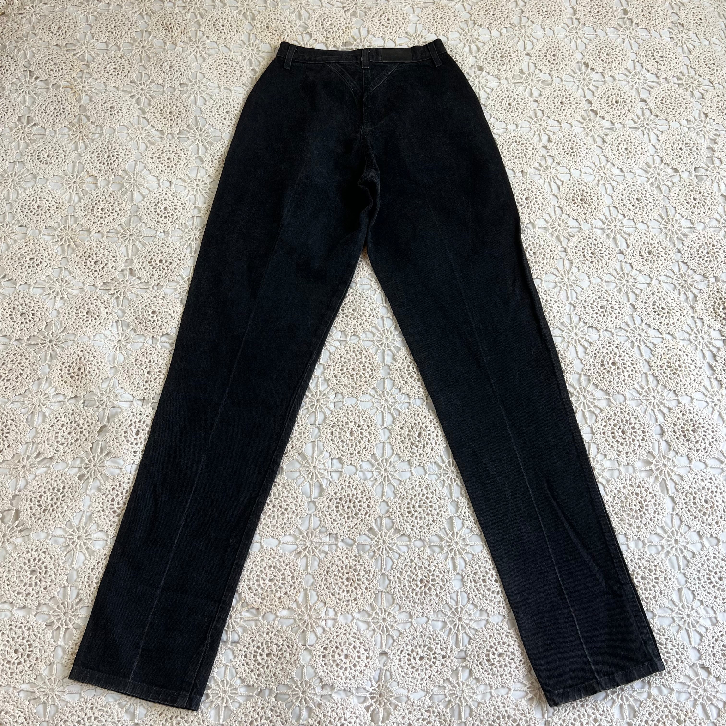 80s Rockies Black Tapered Jeans 25x36