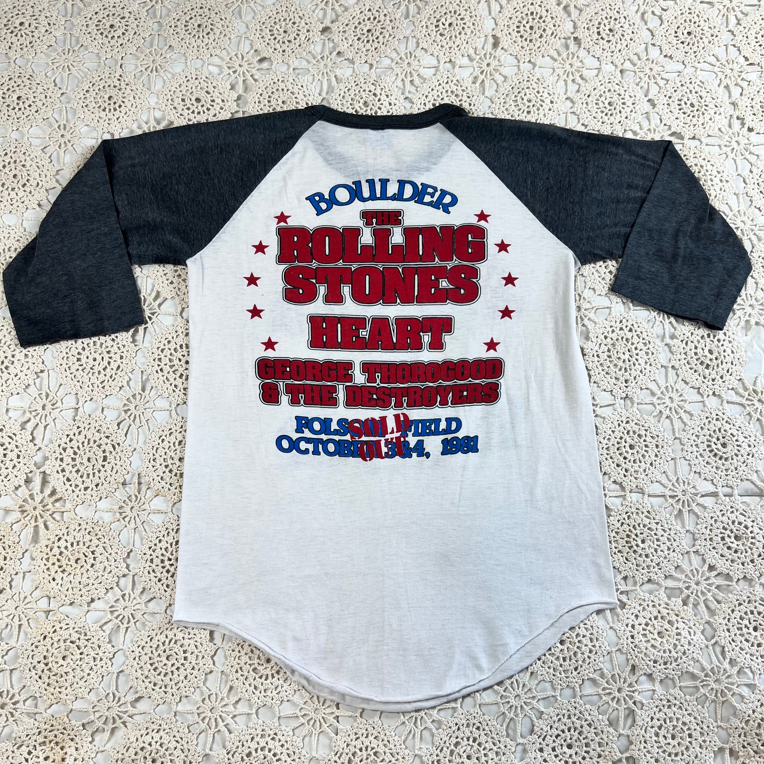 1981 Rolling Stones Single Show Boulder, Co Raglan L