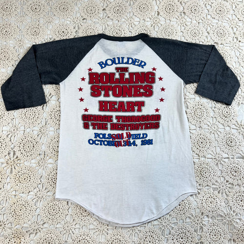 1981 Rolling Stones Single Show Boulder, Co Raglan L
