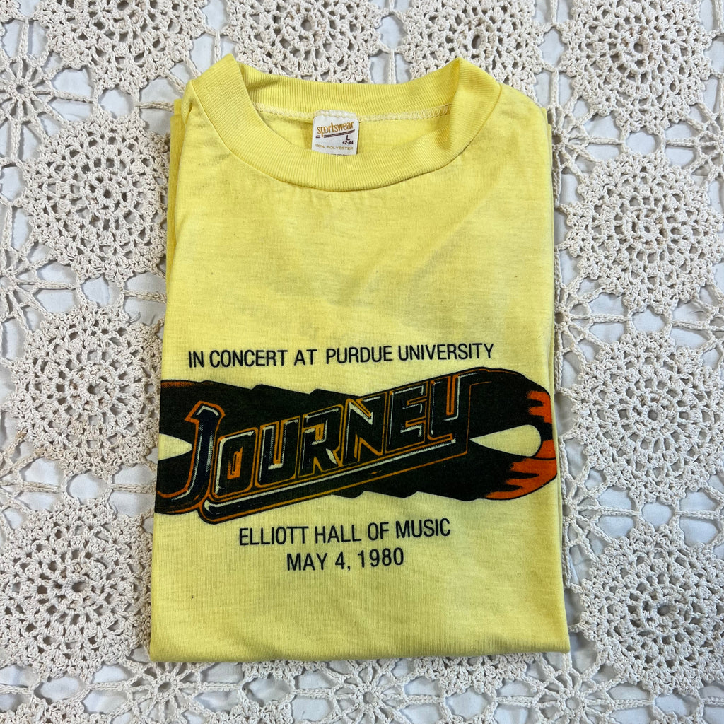 1980 Journey One Night Concert at Purdue University Tee L