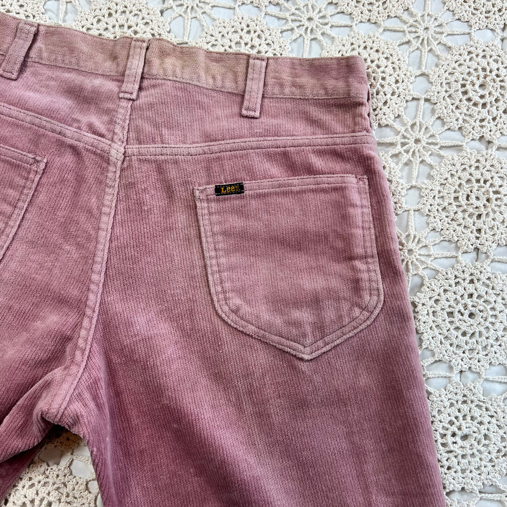 70s Lee Dusty Rose Corduroy Bell Bottoms Hollywood Costume House CRC 32x31.5”
