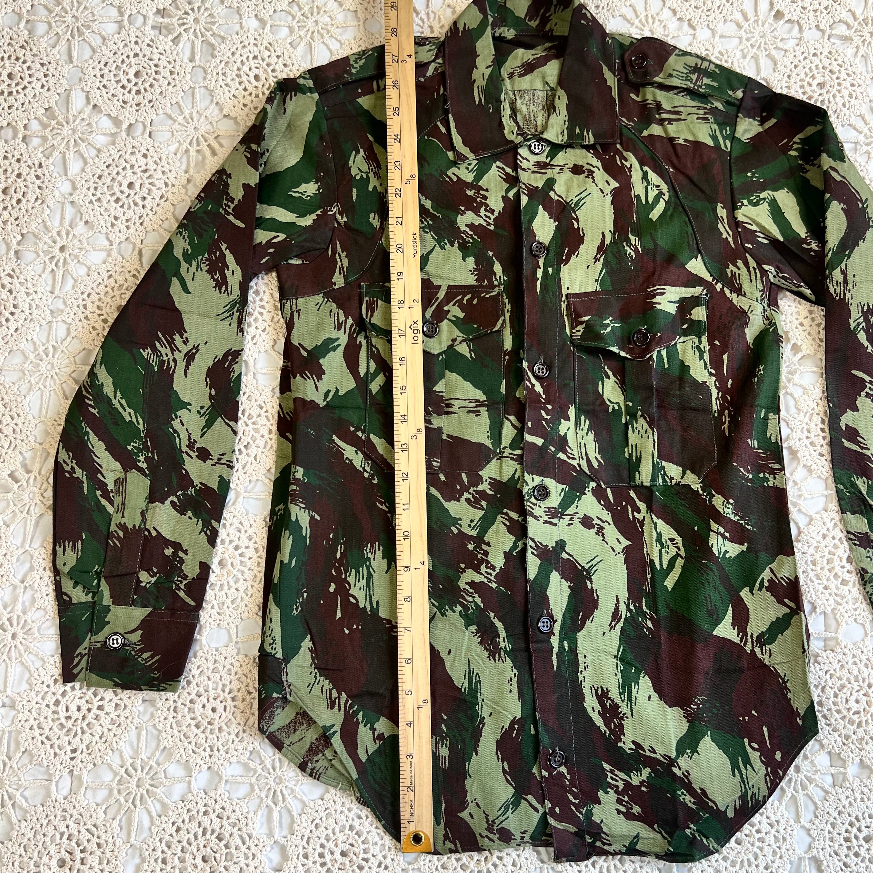 70s Portuguese Lizard Camo Field Shirt S